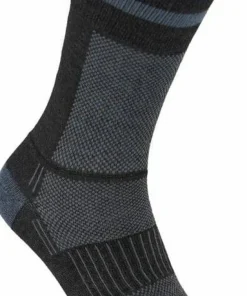 Wrightsock Coolmesh II Crew Black/Grey W/ Stripes Best
