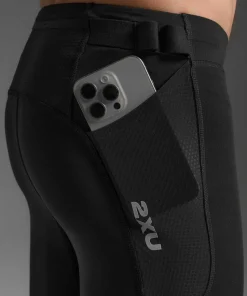 2XU Men's Aero Mesh Compression Tights Black/silver Reflective