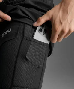 2XU Men's Aero Mesh 2-In-1 5 Inch Shorts Black/Silver Reflective