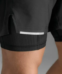 2XU Men's Aero Mesh 2-In-1 5 Inch Shorts Black/Silver Reflective