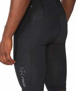 2XU Men's MCS Run Compression Shorts Black/Black Reflective Clearance