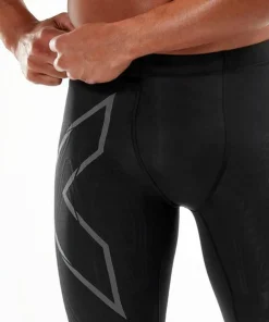 2XU Men's MCS Run Compression Shorts Black/Black Reflective