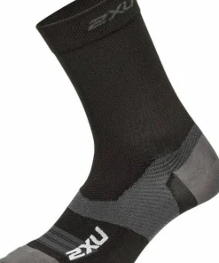 2XU Vectr Light Cushion Crew Sock Black/Titanium