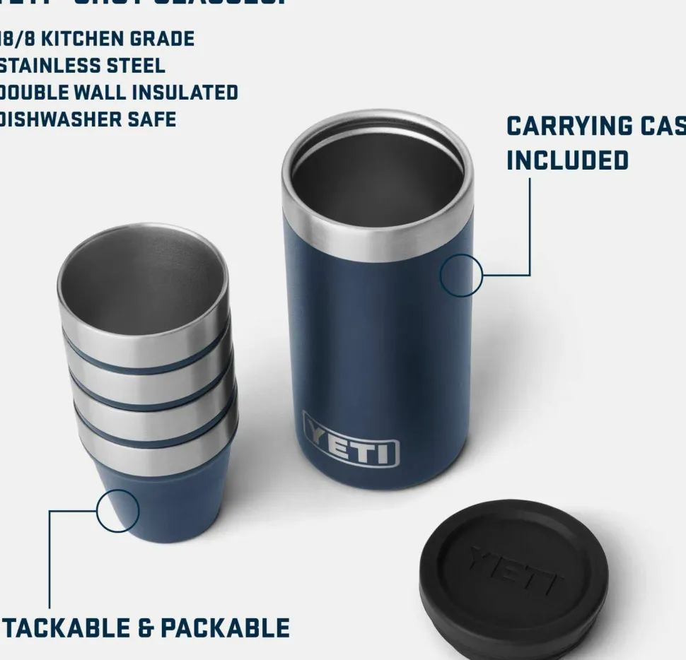 Yeti Shot Glasses Black