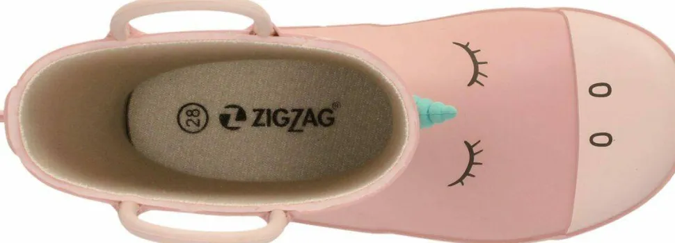 ZigZag Kids' Rook Rubber Boot Silver Pink