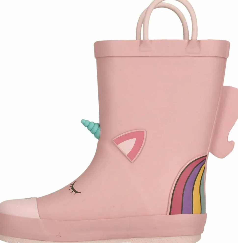 ZigZag Kids' Rook Rubber Boot Silver Pink